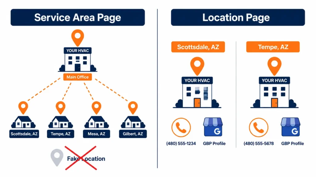 HVAC Service Area Pages