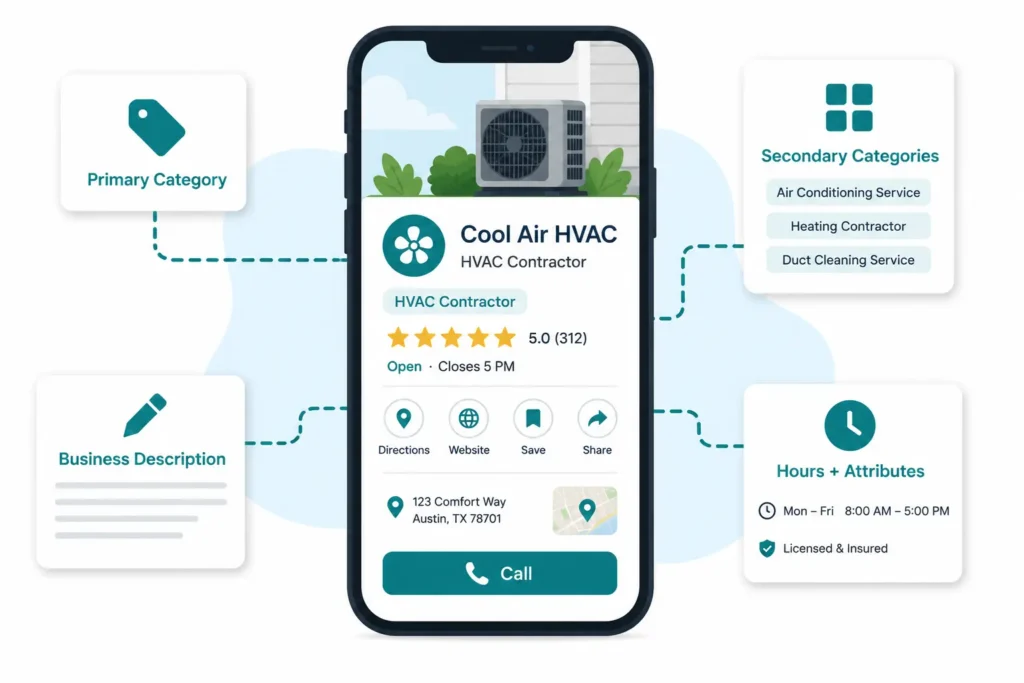 How to set up and fully optimize your HVAC Google Business Profile — field by field