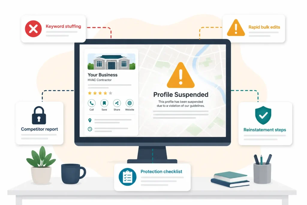 Protecting your HVAC Google Business Profile from suspension, spam attacks,